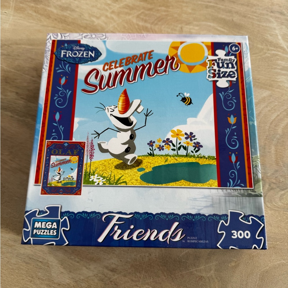 Disney Frozen Friends Celebrate Summer Olaf
300-piece puzzle by Mega Puzzles